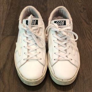 Authentic Golden Goose Platform White Sneakers